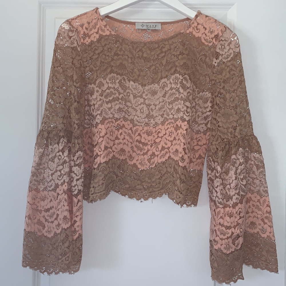 Gorgeous sheer lace top, Like new, well cared for, XS
